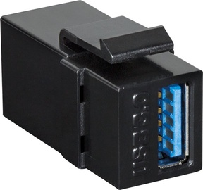Ühendus Logilink Keystone Connector USB-A 3.0 NK0015B, must