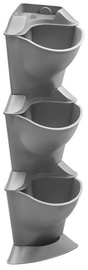Puķu pods Gardena NatureUp! Basic Corner Set, pelēka, 170 mm x 170 mm, stiprināms
