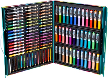 Joonestuskomplekt Crayola Colouring Case, mitmevärviline, 100 tk