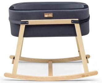 Люлька для младенцев Kalune Design Hier Cradle, черный/дерево, 90 x 58 см