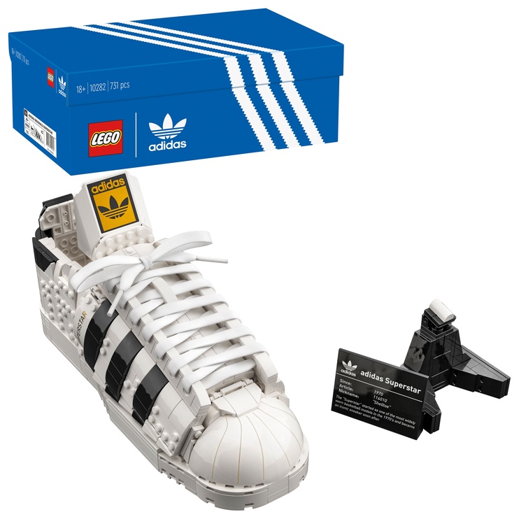 Конструктор LEGO® ICONS Кроссовки adidas Originals Superstar 10282, 731 шт.