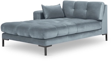 Dīvāns Micadoni Home Mamaia Velvet Chaise Longue, gaiši zila, kreisais, 185 x 102 cm x 75 cm