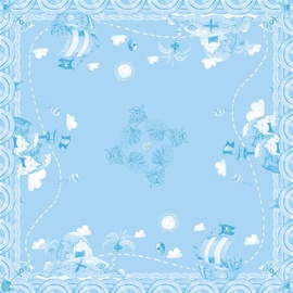Laudlina ruut Susy Card Piraat, sinine, 80 x 80 cm