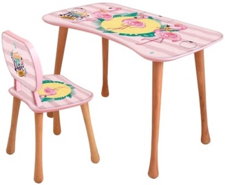 Lastetoa komplekt Kalune Design PMTK05-CHR-SET, roosa/puu