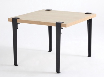 Журнальный столик Kalune Design Halicheron, коричневый/черный, 600 мм x 600 мм x 450 мм