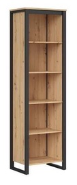 Полка Dodson S604-REG/60-DASN/CA, черный/дубовый, 40.5 см x 60.5 см x 200.5 см