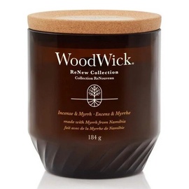 Свеча, ароматическая WoodWick ReNew Medium Incense & Myrrh, 1 - 35 час, 184 г, 96 мм