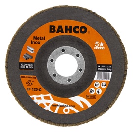 Шлифовальный диск Bahco INOX+Fe P60, 125 мм