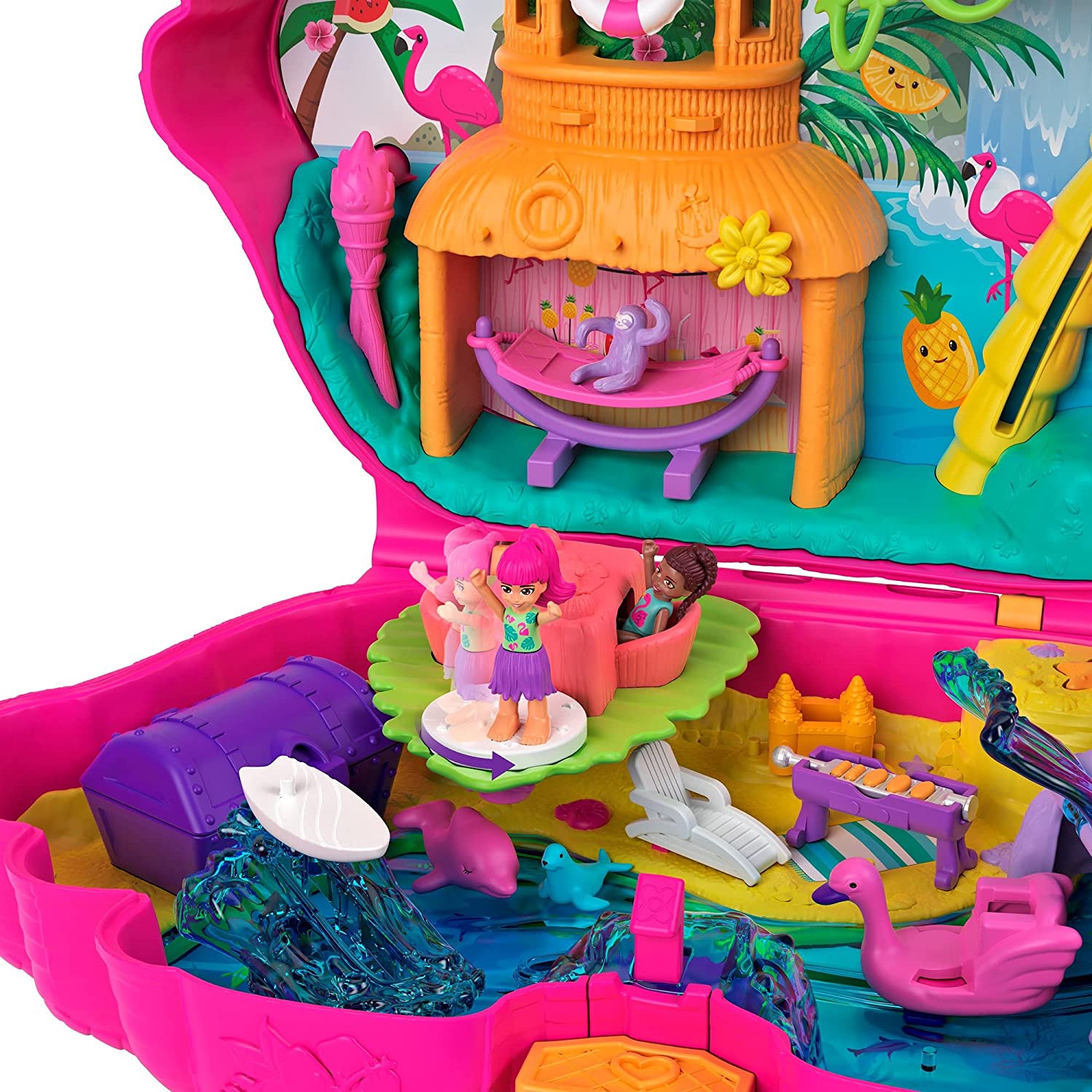 polly pocket flamingo set