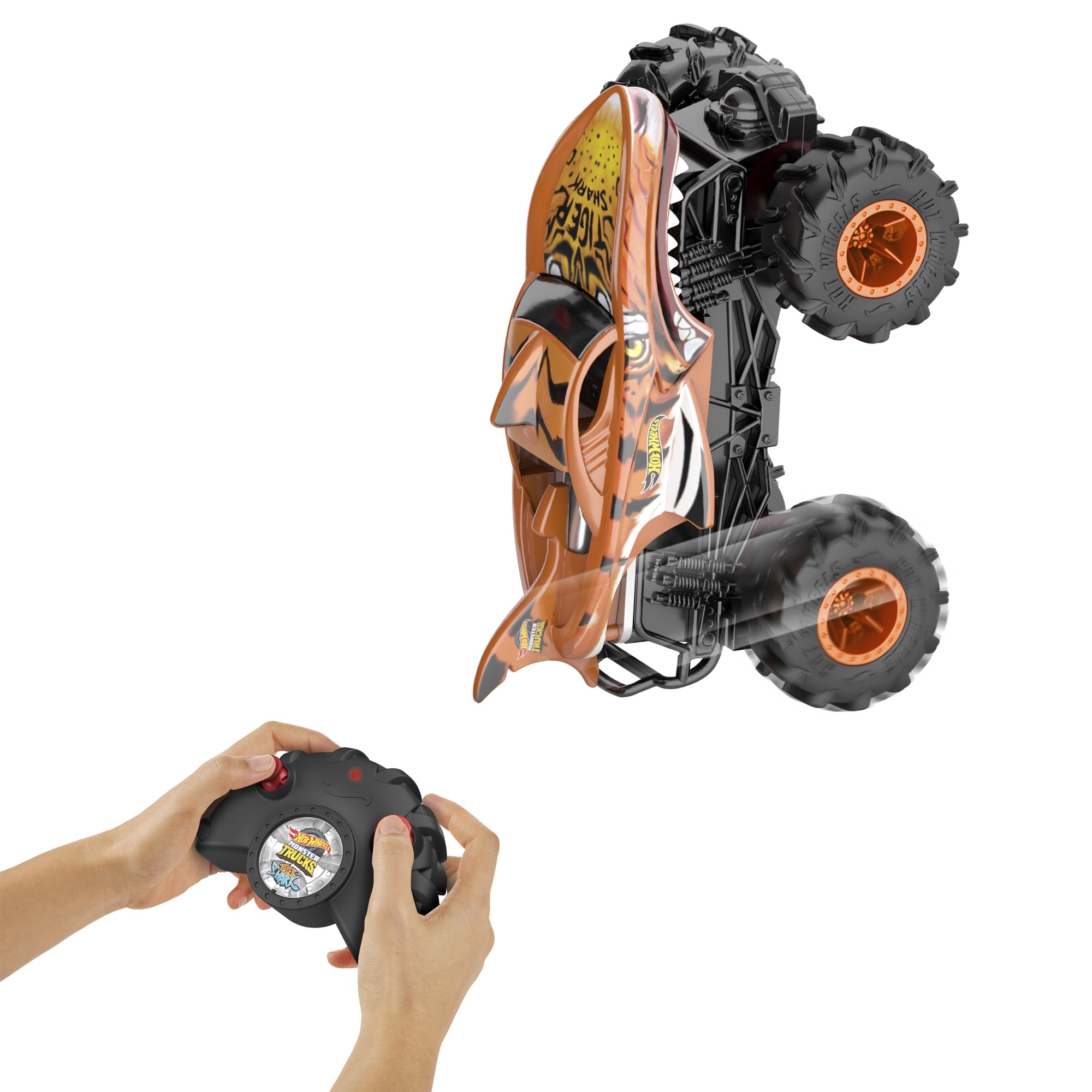 Радиоуправляемая машина Hot Wheels Monster Trucks HW Tiger Shark HNV03,  1:24 - 1a.lt