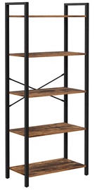 Plaukts Songmics Bookshelf, brūna/melna, 66 cm x 30 cm x 153 cm