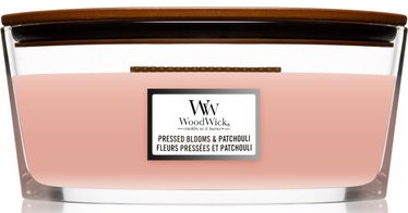 Свеча ароматическая WoodWick Ellipse Pressed Blooms & Patchouli, 40 час, 453.6 г, 121 мм x 92 мм