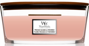 Свеча, ароматическая WoodWick Ellipse Pressed Blooms & Patchouli, 40 час, 453.6 г, 92 мм x 121 мм