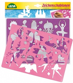 Набор для творчества Lena Stencils Princess & Elves 65766, розовый/фиолетовый
