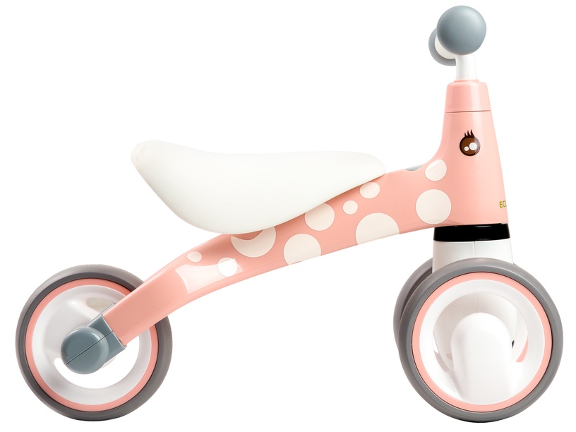 Балансирующий велосипед EcoToys, белый/розовый/серый, 5.5″