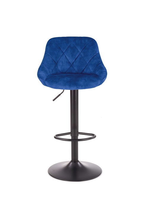 Bāra krēsls H101, matēts, zila/melna, 45 cm x 47 cm x 84 - 106 cm