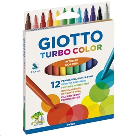 Фломастер Giotto Turbo Color, односторонние, 12 шт.