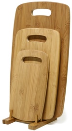 Lõikelaud Home4you Cutting Board Set 70521, pruun, 12 cm x 26 cm, 3 tk