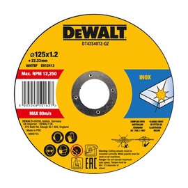 Griešanas disks Dewalt DT42340TZ-QZ, 125 mm x 1.2 mm x 22.23 mm
