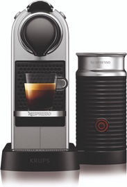 Капсульная кофемашина Krups Nespresso Citiz & Milk XN761B, серебристый