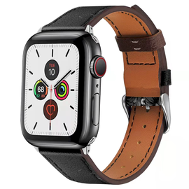 Siksna Fusion Accessories Leather Apple Watch 42/44mm, melna