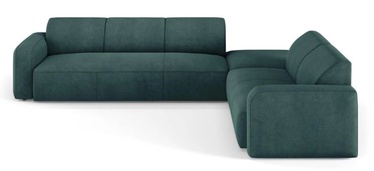 Stūra dīvāns Micadoni Home Greta, zaļa, labais, 315 x 250 cm x 72 cm