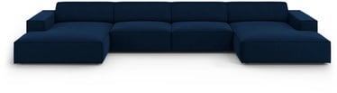 Dīvāns Micadoni Home Jodie Velvet Panoramic 6 Seats, tumši zila, 364 x 166 cm x 70 cm