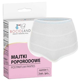 Послеродовые трусики Bocioland Postpartum Panties, белый, L, 2 шт.