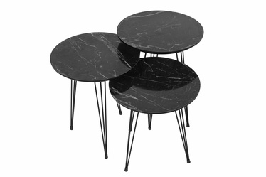 Журнальные столики Kalune Design Siyah, черный, 38 см x 38 см x 45 - 55 см
