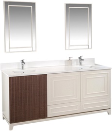Комплект мебели для ванной Kalune Design Ohio 72, кремовый, 54 x 180 см x 86 см