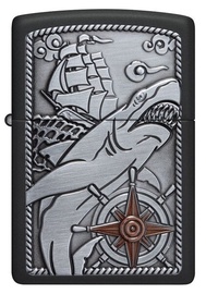 Žiebtuvėlis Zippo Ship Shark Emblem 48120, sidabro