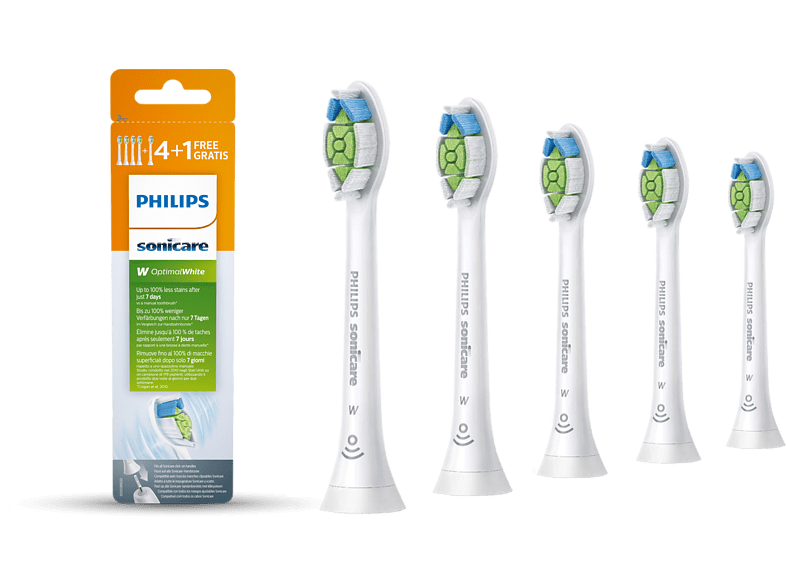 Zobu birstes uzgalis Philips HX6065/10, balta, 5 gab.