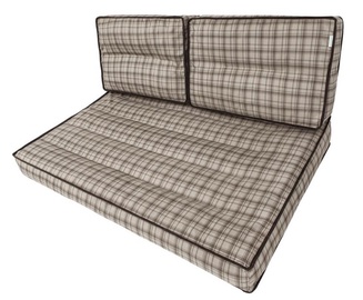 Sēdekļu spilvenu komplekts Hobbygarden Tomcio PNPBEK8, tumši brūna/krēmkrāsa, 120 x 60 cm