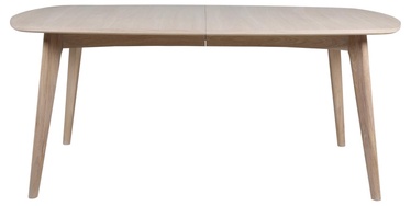 Pusdienu galds izvelkams Marte Rectangular, balta/ozola, 180 cm x 102 cm x 76 cm