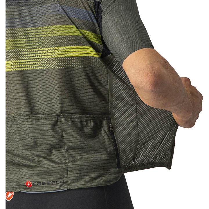 Термофутболка, мужские Castelli Endurance Pro, зеленый, M