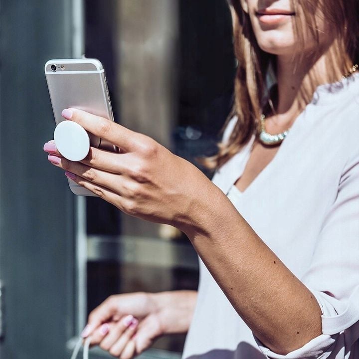 Попсокет PopSockets Cat Nap Gen 2 ME-PS-A129, белый/серый, 3.5 - 6.5 ″