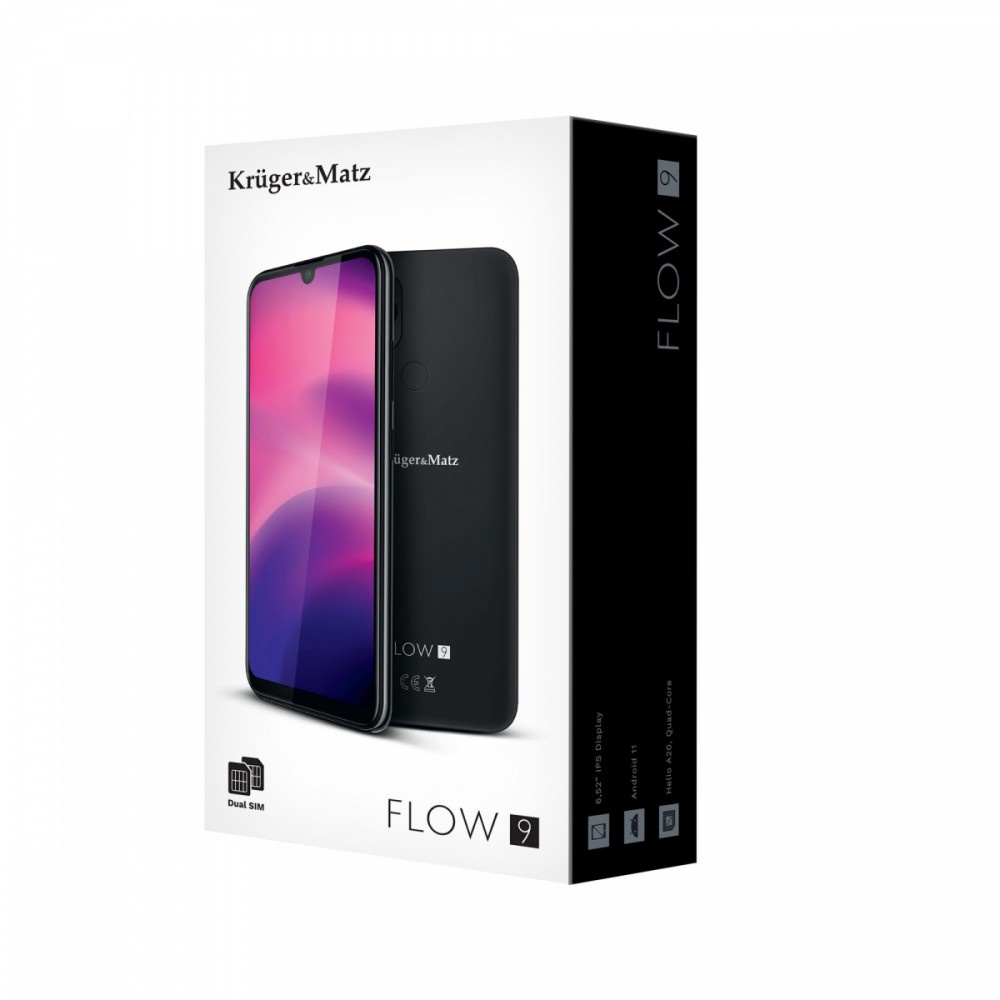 Мобильный телефон Kruger&Matz Flow 9, 32 GB, черный - 1a.lt