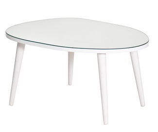 Журнальный столик Kalune Design Gusto, белый, 55 см x 75 см x 38 см