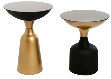 Журнальные столики Kalune Design Table Set 1008-33, золотой/черный, 420 мм x 420 мм x 560 мм