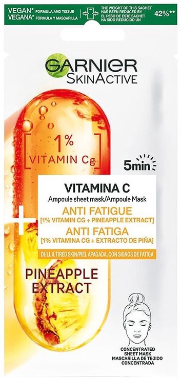 Sejas maskas Garnier SkinActive Vitamin C, 15 ml