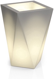 Lillepott Monumo Vaso Light, polüeteen, 40 cm x 40 cm, valge