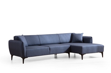 Stūra dīvāns Hanah Home Belissimo, zila, labais, 140 x 270 x 67 cm