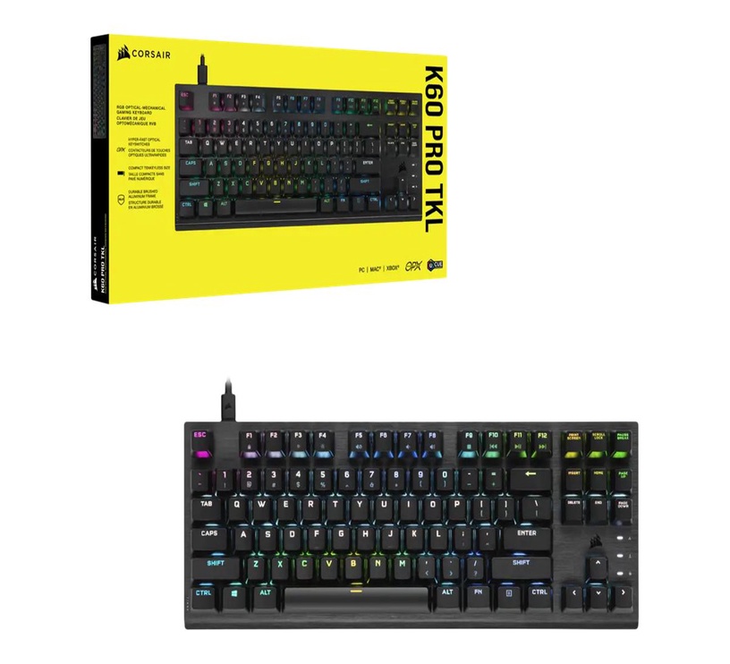 Клавиатура Corsair CORSAIR K60 CORSAIR OPX Английский (US), черный