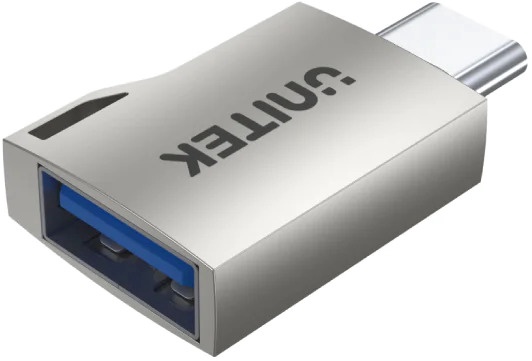 АдаптерUnitekUSB-C-USBUSB-Cmale,USBfemale,серебристый