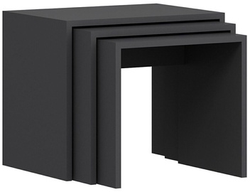 Набор журнальных столиков Kalune Design Alya, антрацитовый, 36 - 40 см x 55 см x 42 - 47 см