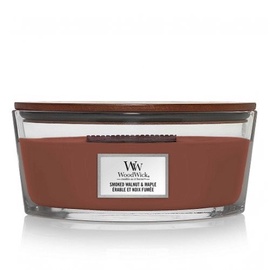 Svece, aromātiskā WoodWick Smoked Walnut & Maple, 50 - 80 h, 453.6 g, 80 mm x 190 mm