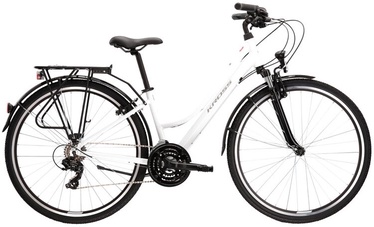 Velosipēds pilsētas Kross Trans 1.0 Lady, 28 ", M rāmis, balta/pelēka