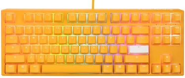 Klaviatūra Ducky One 3 Yellow TKL Cherry MX Silent Red Angļu (US), balta/dzeltena