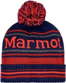 Cepure Marmot Retro Pom Arctic Navy/Brick, sarkana/tumši zila
