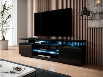 TV-laud Cama Meble Eva, must, 180 cm x 40 cm x 52 cm